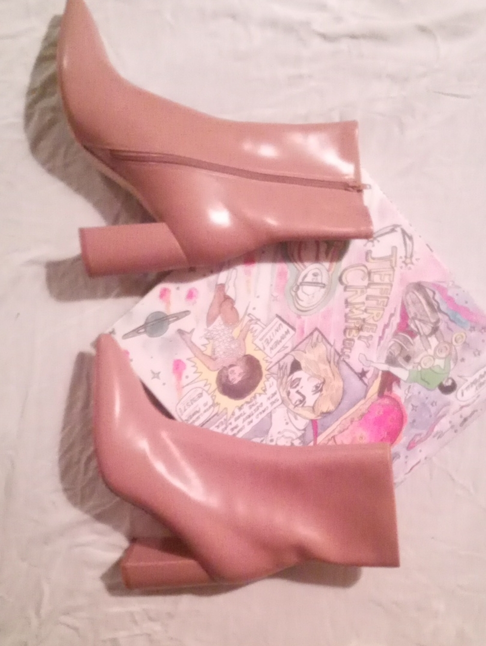 Jeffery Campbell Lorine Nude High Heeled Booties
